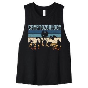 Cryptid Fantasy Monsters Mythical Creatures! Cryptozoology Women's Racerback Cropped Tank