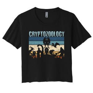 Cryptid Fantasy Monsters Mythical Creatures! Cryptozoology Women's Crop Top Tee