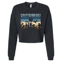 Cryptid Fantasy Monsters Mythical Creatures! Cryptozoology Cropped Pullover Crew