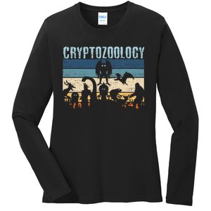 Cryptid Fantasy Monsters Mythical Creatures! Cryptozoology Ladies Long Sleeve Shirt