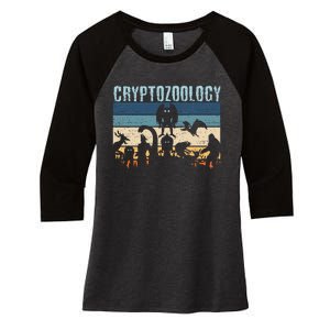 Cryptid Fantasy Monsters Mythical Creatures! Cryptozoology Women's Tri-Blend 3/4-Sleeve Raglan Shirt