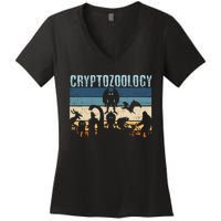 Cryptid Fantasy Monsters Mythical Creatures! Cryptozoology Women's V-Neck T-Shirt