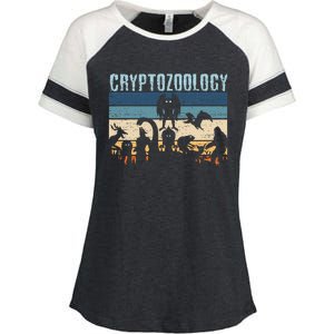 Cryptid Fantasy Monsters Mythical Creatures! Cryptozoology Enza Ladies Jersey Colorblock Tee