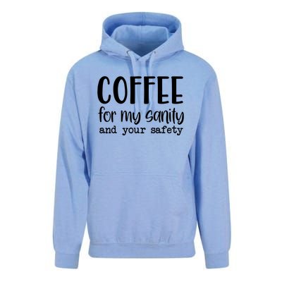 Coffee For My Sanity Funny Coffee Lover Slogan Coffee Addict Unisex Surf Hoodie