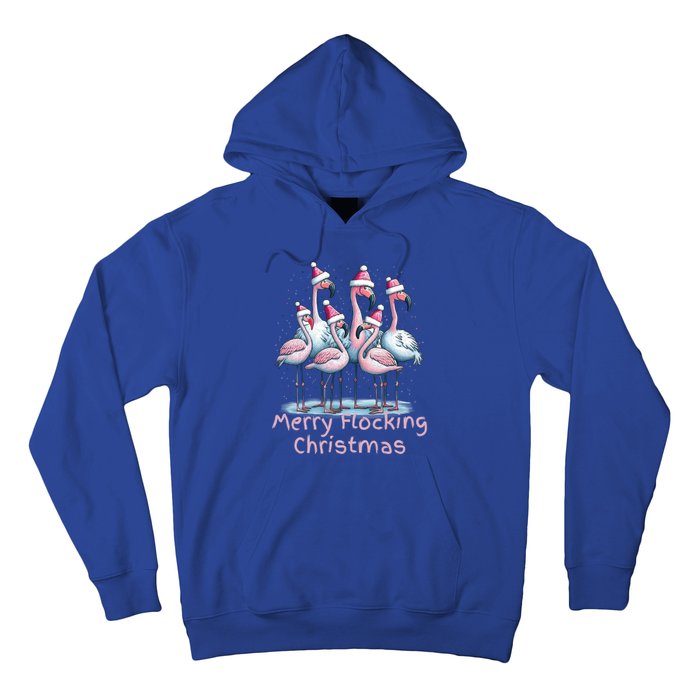 Christmas Flamingos Merry Flocking Christmas Gift Hoodie