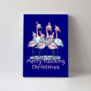 Christmas Flamingos Merry Flocking Christmas Gift Canvas