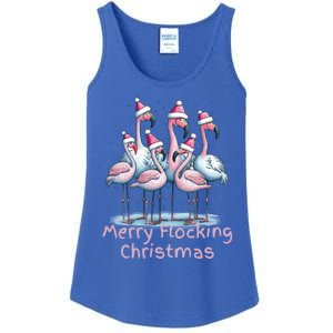 Christmas Flamingos Merry Flocking Christmas Gift Ladies Essential Tank