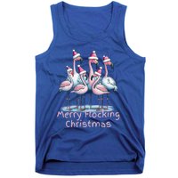 Christmas Flamingos Merry Flocking Christmas Gift Tank Top