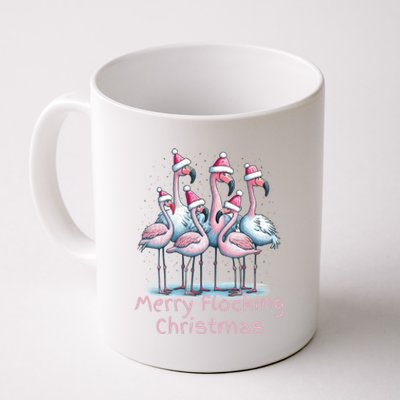 Christmas Flamingos Merry Flocking Christmas Gift Coffee Mug