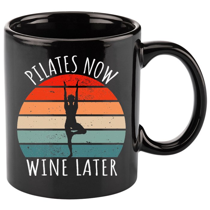 Cute & Funny Meditation Pilates 11oz C Handle Ceramic Mug