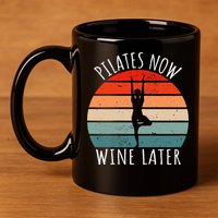 Cute & Funny Meditation Pilates 11oz C Handle Ceramic Mug
