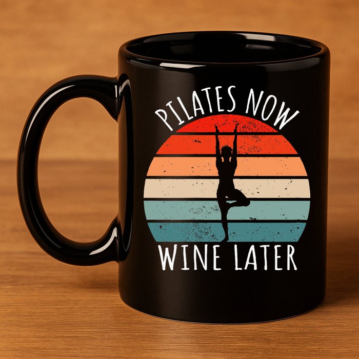 Cute & Funny Meditation Pilates 11oz C Handle Ceramic Mug