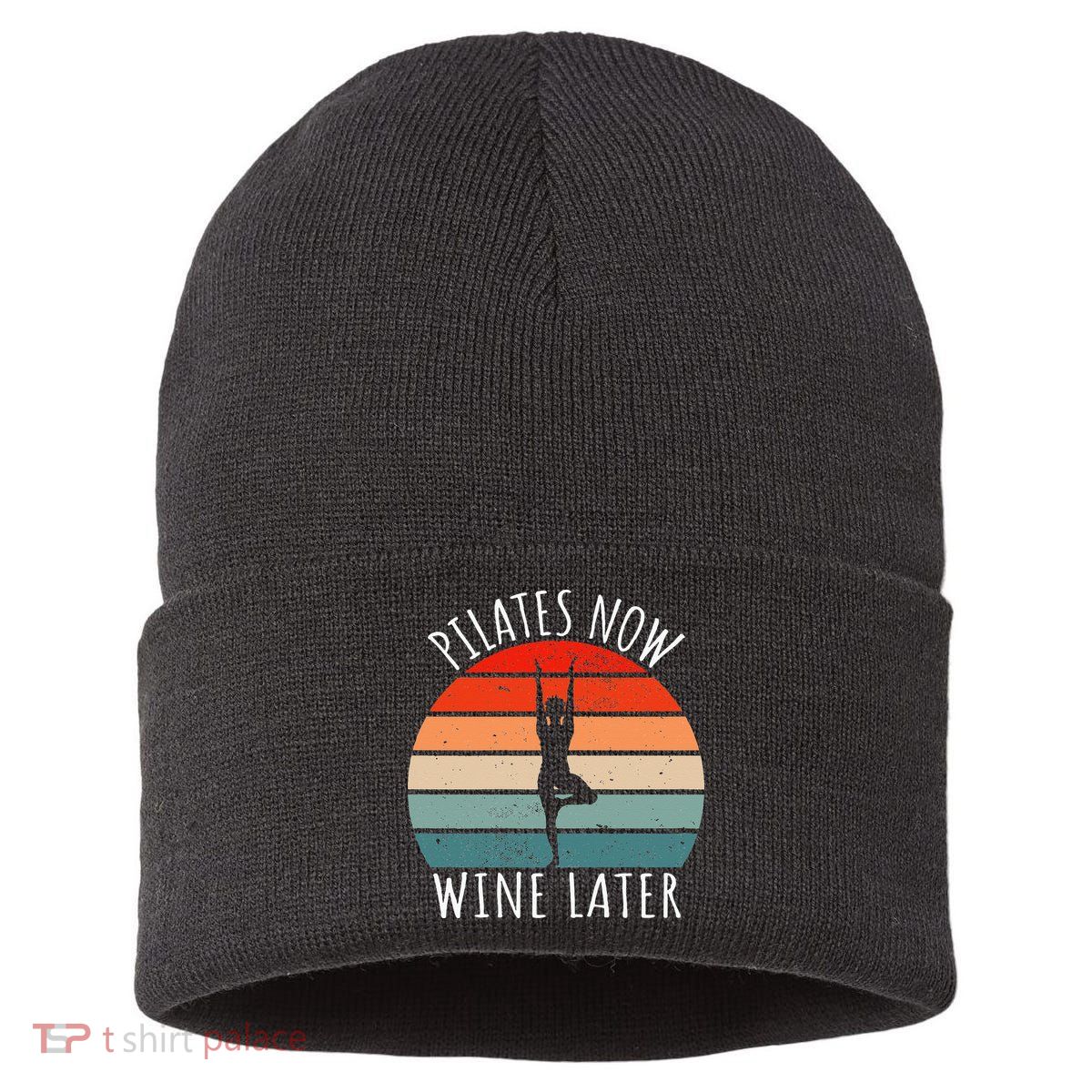 Cute & Funny Meditation Pilates Sustainable Knit Beanie