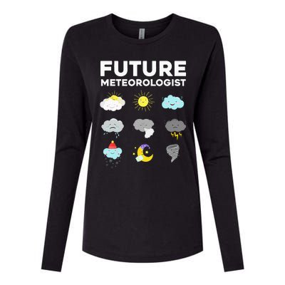 Cool Future Meteorologist For Men Women Weather Forecasting Womens Cotton Relaxed Long Sleeve T-Shirt