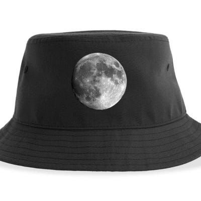 Cool Full Moon Luna Graphic Space Astronomy Science Sustainable Bucket Hat