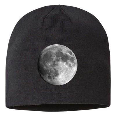 Cool Full Moon Luna Graphic Space Astronomy Science Sustainable Beanie