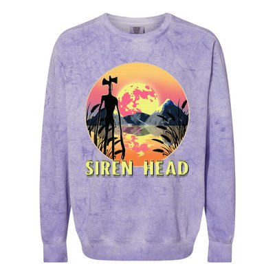 Cryptid Full Moon And Siren Head Colorblast Crewneck Sweatshirt