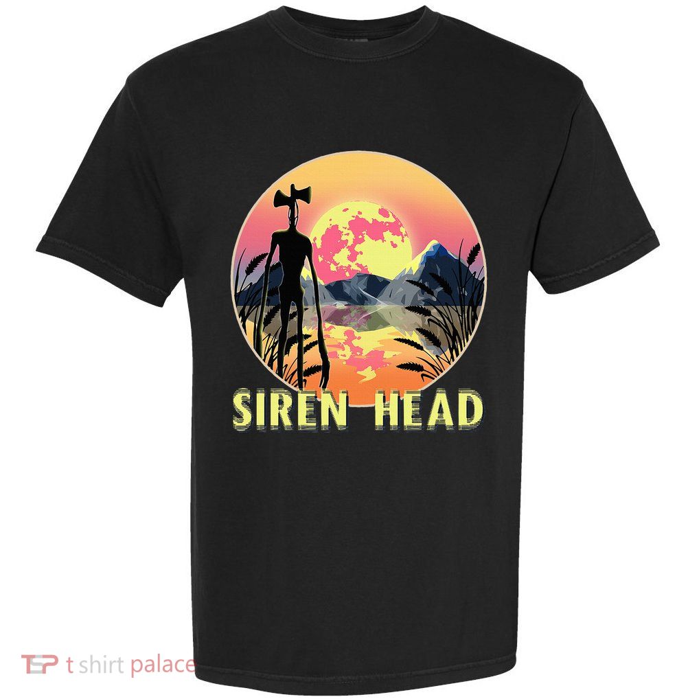 Cryptid Full Moon And Siren Head Garment-Dyed Heavyweight T-Shirt