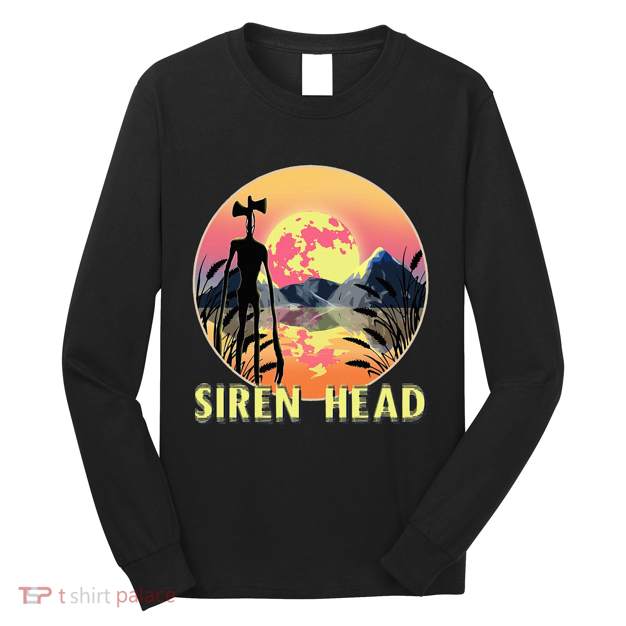 Cryptid Full Moon And Siren Head Long Sleeve Shirt