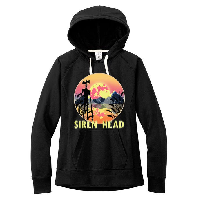 Cryptid Full Moon And Siren Head Women's Fleece Hoodie