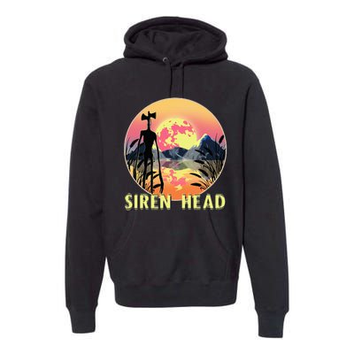 Cryptid Full Moon And Siren Head Premium Hoodie