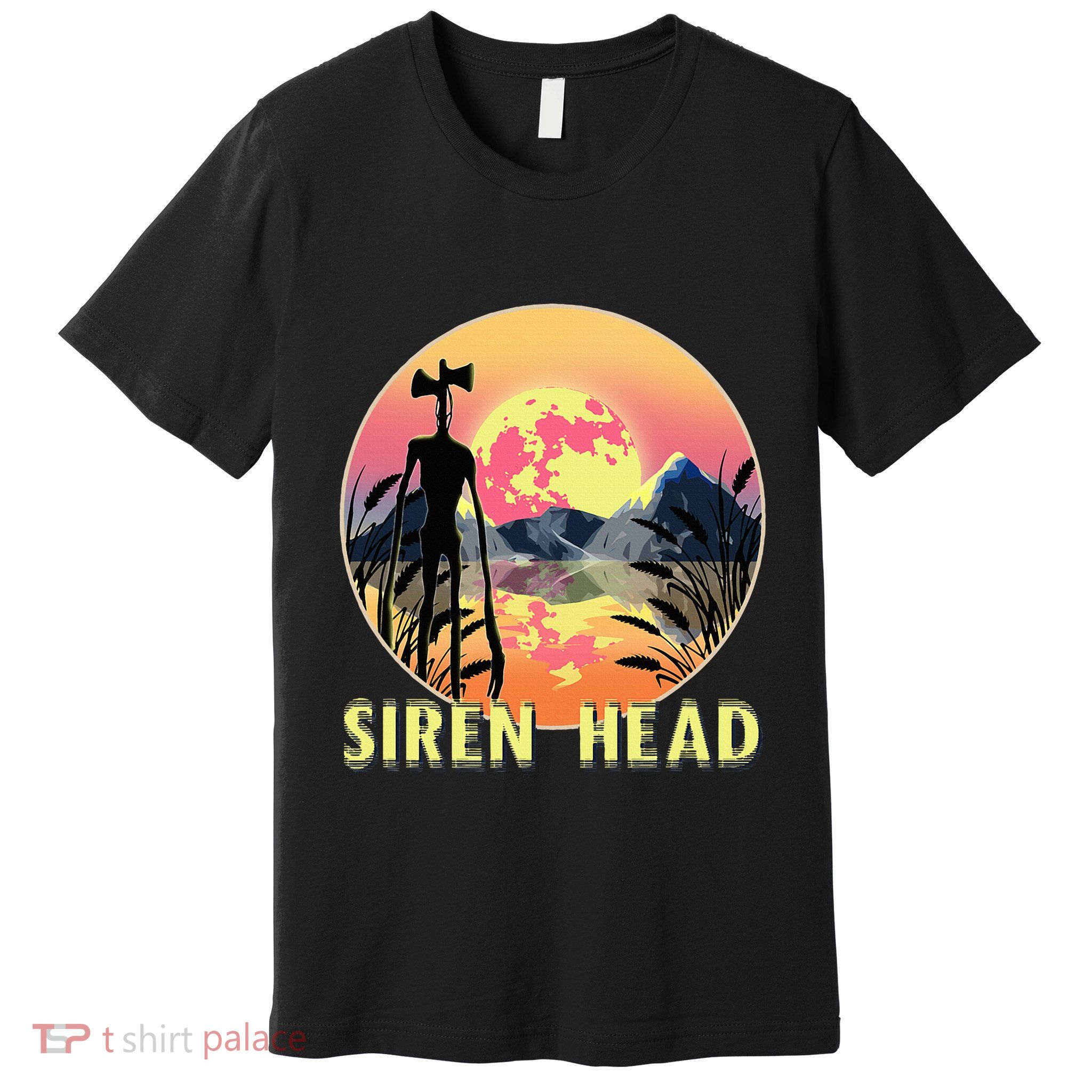 Cryptid Full Moon And Siren Head Premium T-Shirt