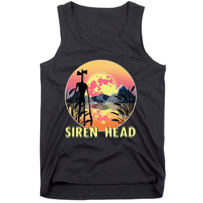 Cryptid Full Moon And Siren Head Tank Top