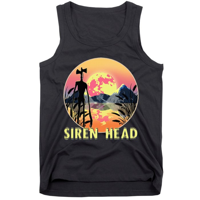 Cryptid Full Moon And Siren Head Tank Top