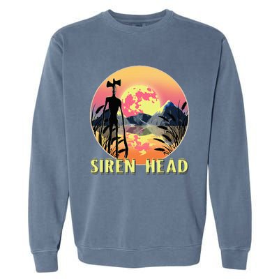 Cryptid Full Moon And Siren Head Garment-Dyed Sweatshirt