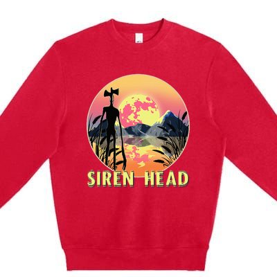 Cryptid Full Moon And Siren Head Premium Crewneck Sweatshirt