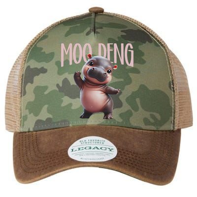 Cute Funny Moo Deng Baby Boo Deng Baby Hippo Zoo For Family Legacy Tie Dye Trucker Hat