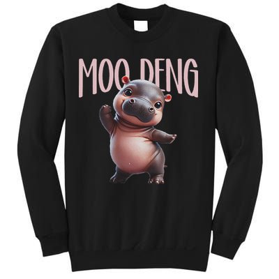 Cute Funny Moo Deng Baby Boo Deng Baby Hippo Zoo For Family Sweatshirt