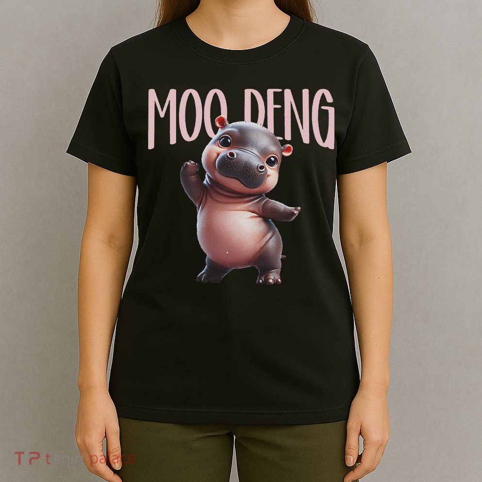 Cute Funny Moo Deng Baby Boo Deng Baby Hippo Zoo For Family T-Shirt