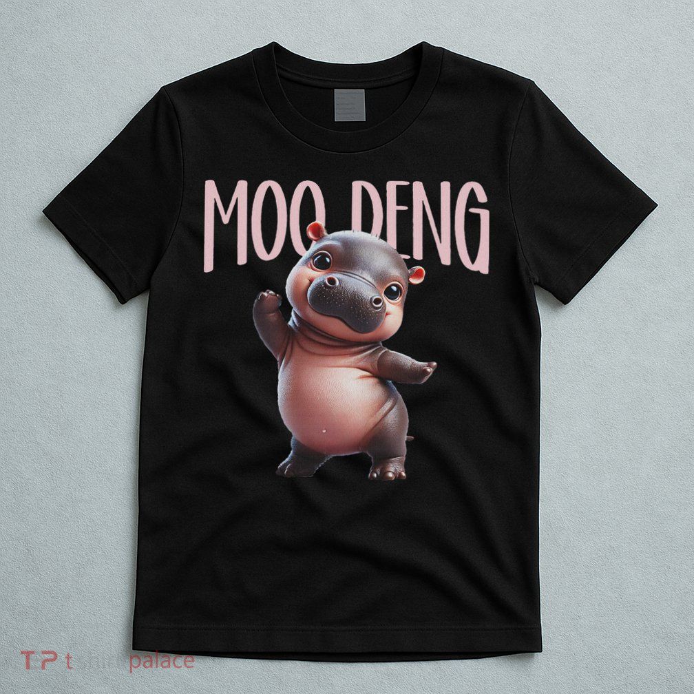 Cute Funny Moo Deng Baby Boo Deng Baby Hippo Zoo For Family T-Shirt
