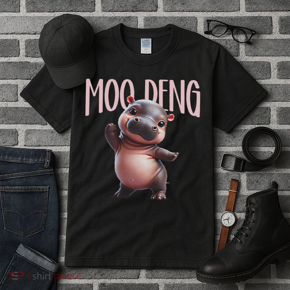 Cute Funny Moo Deng Baby Boo Deng Baby Hippo Zoo For Family Tall T-Shirt