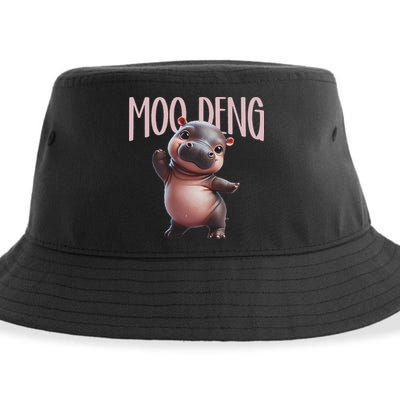 Cute Funny Moo Deng Baby Boo Deng Baby Hippo Zoo For Family Sustainable Bucket Hat