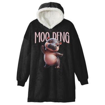 Cute Funny Moo Deng Baby Boo Deng Baby Hippo Zoo For Family Hooded Wearable Blanket