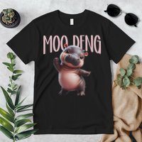 Cute Funny Moo Deng Baby Boo Deng Baby Hippo Zoo For Family Premium T-Shirt