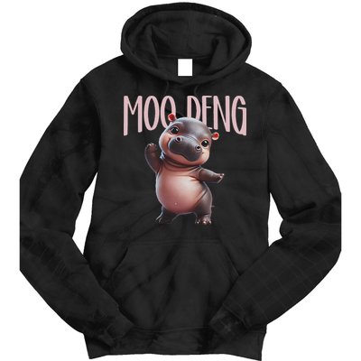 Cute Funny Moo Deng Baby Boo Deng Baby Hippo Zoo For Family Tie Dye Hoodie