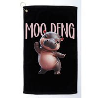 Cute Funny Moo Deng Baby Boo Deng Baby Hippo Zoo For Family Golf Towel