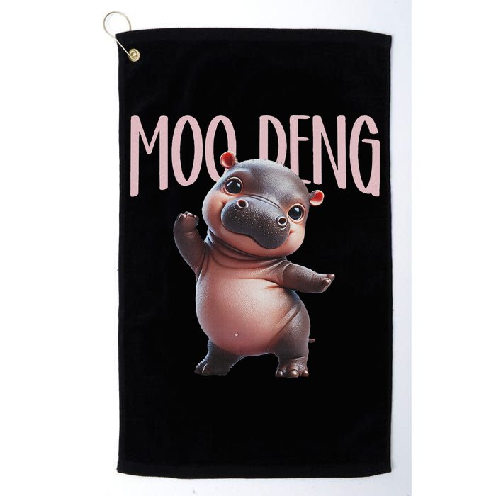 Cute Funny Moo Deng Baby Boo Deng Baby Hippo Zoo For Family Golf Towel