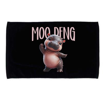 Cute Funny Moo Deng Baby Boo Deng Baby Hippo Zoo For Family Microfiber Hand Towel