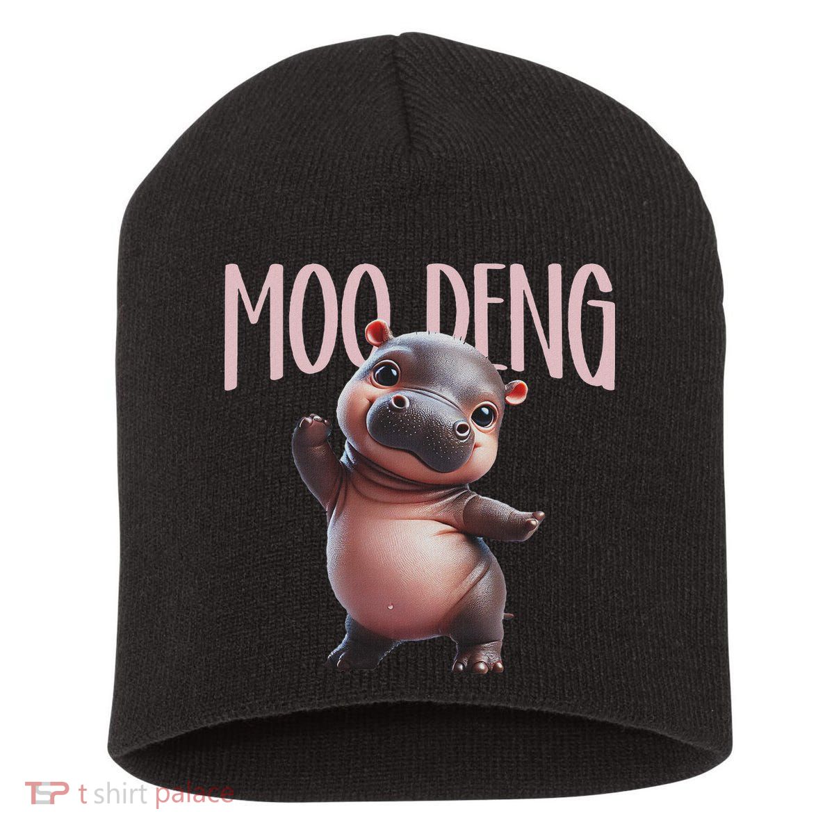 Cute Funny Moo Deng Baby Boo Deng Baby Hippo Zoo For Family Short Acrylic Beanie