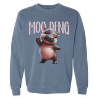 Cute Funny Moo Deng Baby Boo Deng Baby Hippo Zoo For Family Garment-Dyed Sweatshirt
