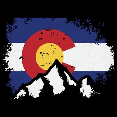 Colorado Flag Mountain Ski Winter Gift Hiker Hiking Camping T-Shirt