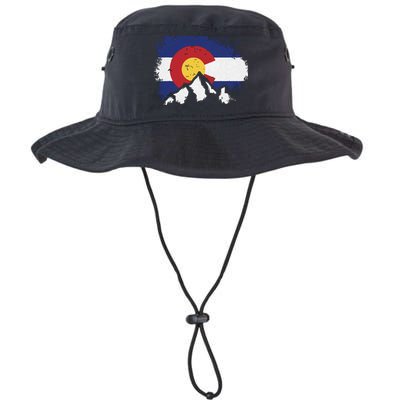 Colorado Flag Mountain Ski Winter Gift Hiker Hiking Camping Bucket Hat