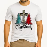 Christian Funny Merry Christmas Tree Jesus Cross Cheetah Cooling Performance Crew T-Shirt