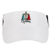 Christian Funny Merry Christmas Tree Jesus Cross Cheetah Adult Drive Performance Visor