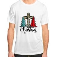 Christian Funny Merry Christmas Tree Jesus Cross Cheetah Adult ChromaSoft Performance T-Shirt