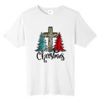 Christian Funny Merry Christmas Tree Jesus Cross Cheetah Tall Fusion ChromaSoft Performance T-Shirt